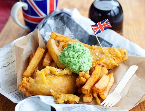 Beer Battered Fish with Minted Peas