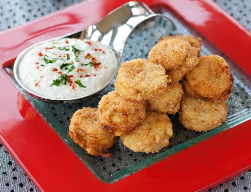 Piccolo Parsnip Fritters with Blue Cheese Dip