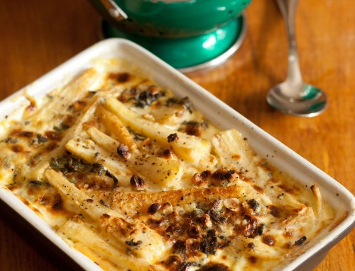 Piccolo Parsnip with Sage and Hazelnut Dauphinoise