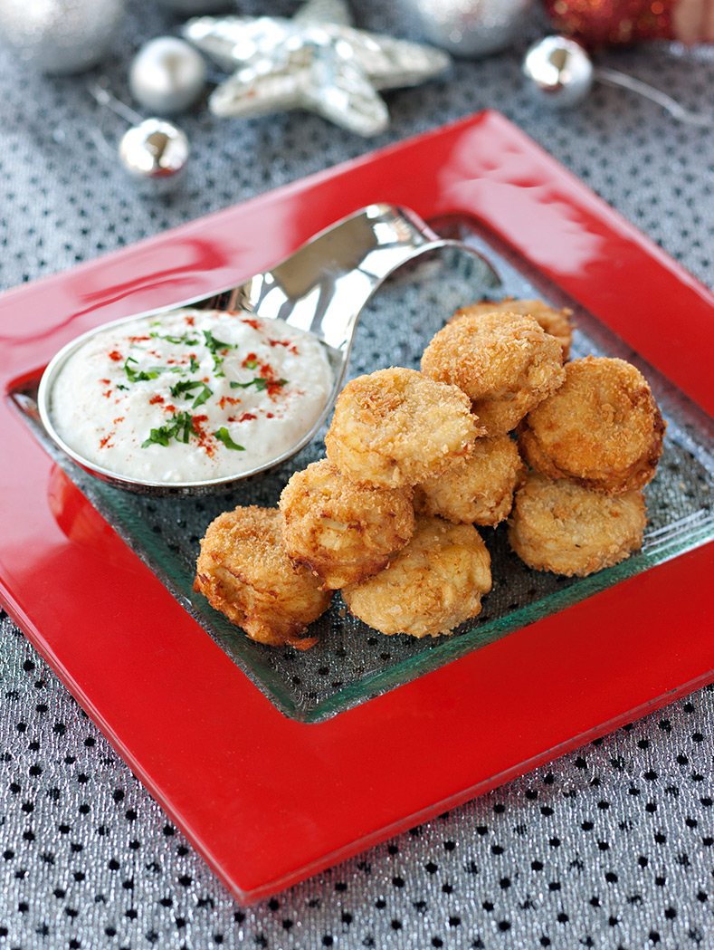 Piccolo Parsnip Fritters with Blue Cheese Dip