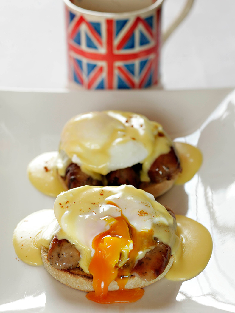 Sausage Eggs Benedict