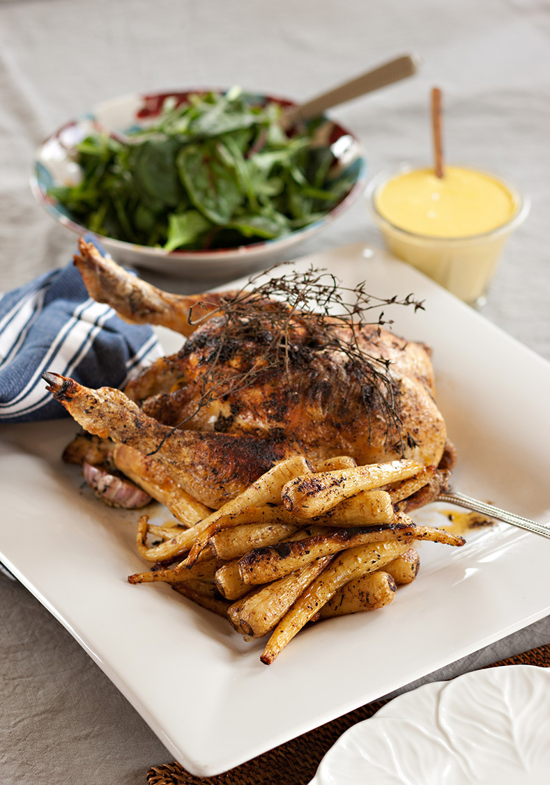 Smoked Paprika & Thyme Chicken with Piccolo Parsnips