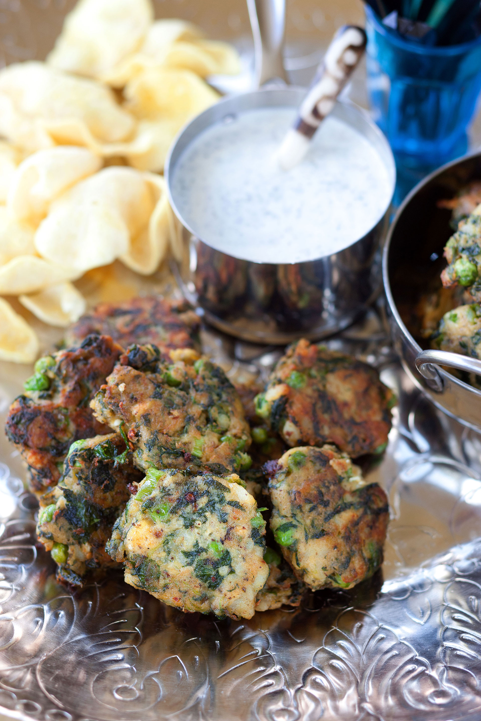 Pea, Spinach and Potato Cakes